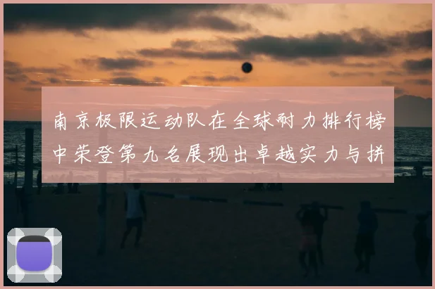 南京极限运动队在全球耐力排行榜中荣登第九名展现出卓越实力与拼搏精神